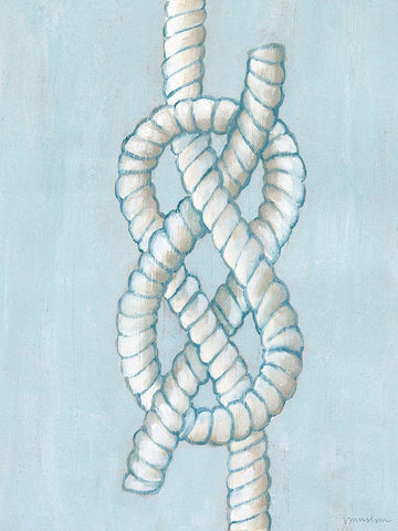 Starboard Knot I Black Ornate Wood Framed Art Print with Double Matting by Lam, Vanna