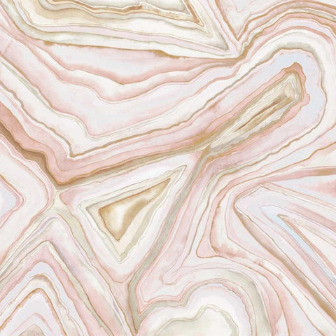 Custom Agate Abstract I (CR) Black Ornate Wood Framed Art Print with Double Matting by Meagher, Megan