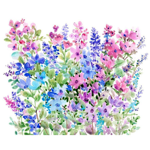 Floral Fragrance II Gold Ornate Wood Framed Art Print with Double Matting by OToole, Tim