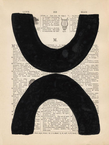 Modern Definition VII Black Ornate Wood Framed Art Print with Double Matting by Stramel, Renee W.