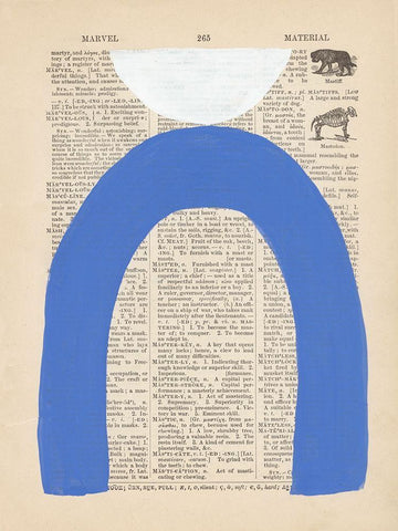 Modern Definition VIII White Modern Wood Framed Art Print with Double Matting by Stramel, Renee W.