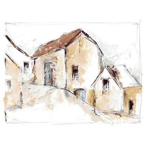 Quiet Streets II Black Modern Wood Framed Art Print by Harper, Ethan