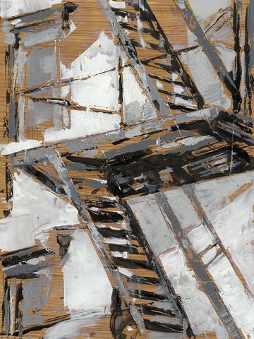 Escape I White Modern Wood Framed Art Print with Double Matting by Harper, Ethan