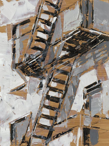 Escape II Black Ornate Wood Framed Art Print with Double Matting by Harper, Ethan