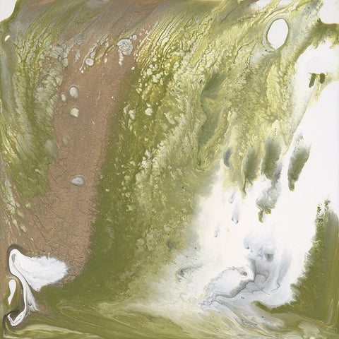 Avocado Marble II White Modern Wood Framed Art Print with Double Matting by Parker, Jennifer Paxton