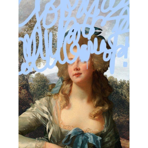 Concealed Portrait III Black Modern Wood Framed Art Print by Barnes, Victoria