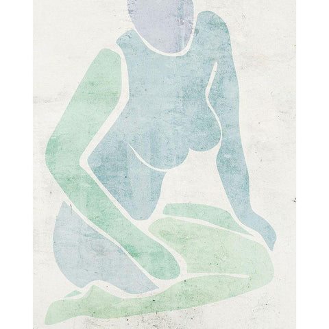 Stretching I Black Modern Wood Framed Art Print by Wang, Melissa