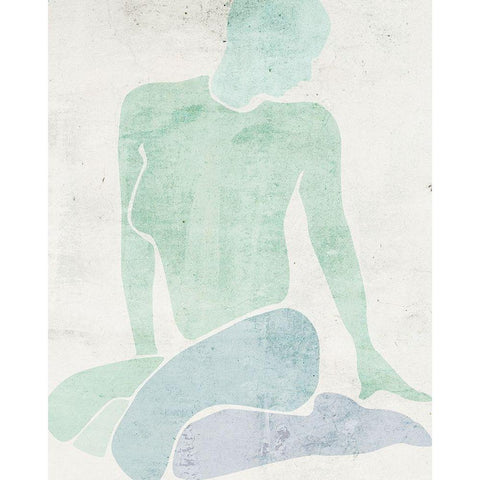 Stretching III Black Modern Wood Framed Art Print by Wang, Melissa