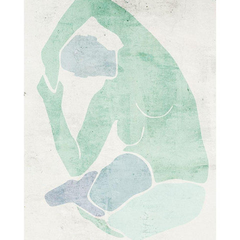 Stretching IV Black Modern Wood Framed Art Print by Wang, Melissa