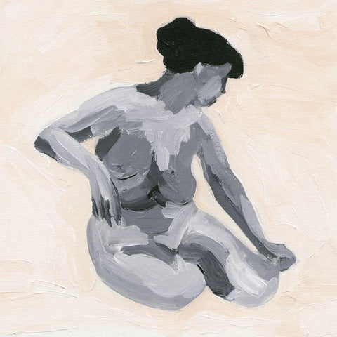 Intimity III White Modern Wood Framed Art Print by Wang, Melissa