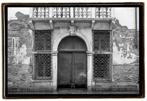 Venice Facade I White Modern Wood Framed Art Print with Double Matting by DeNardo, Laura