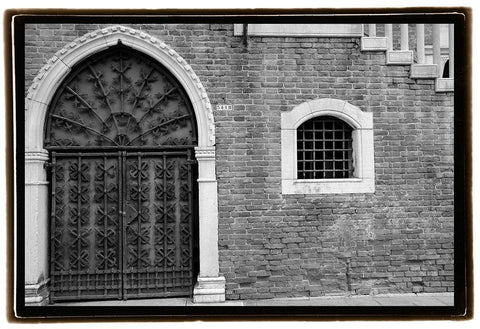 Venice Facade II Black Ornate Wood Framed Art Print with Double Matting by DeNardo, Laura