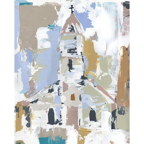 Sunday Chapel II Gold Ornate Wood Framed Art Print with Double Matting by Warren, Annie