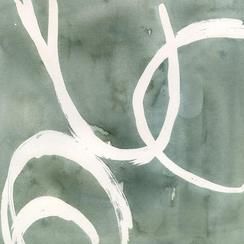 Moss Swirl II Black Modern Wood Framed Art Print by Warren, Annie