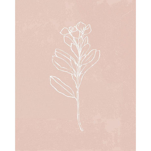 Blush Bloom I Gold Ornate Wood Framed Art Print with Double Matting by Warren, Annie