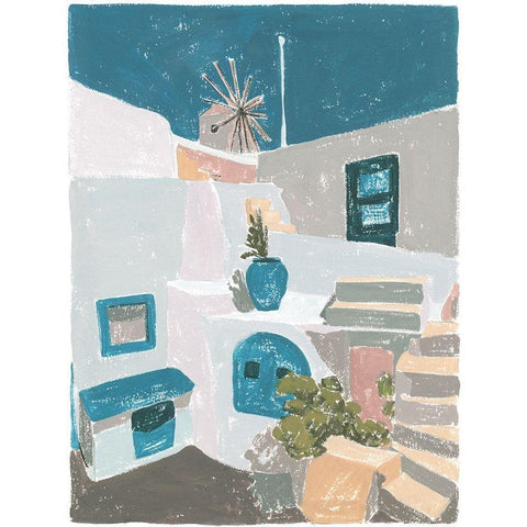 La Isla IV Black Modern Wood Framed Art Print by Wang, Melissa