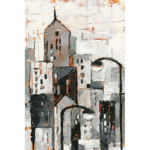 Illuminated City I Gold Ornate Wood Framed Art Print with Double Matting by Harper, Ethan