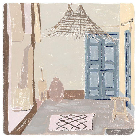 The Salty Breeze I Black Modern Wood Framed Art Print with Double Matting by Wang, Melissa