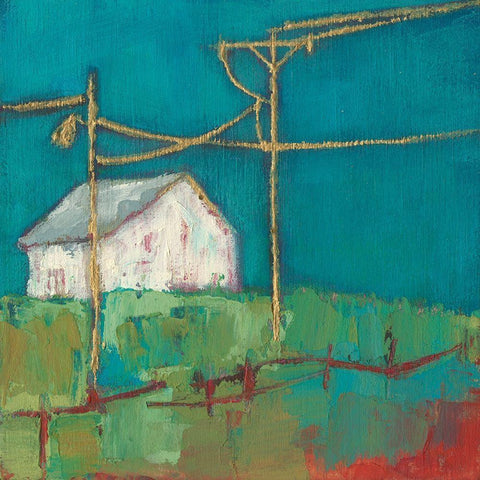 Fon Barn III Black Modern Wood Framed Art Print with Double Matting by Jachimiec, Sue