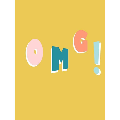 !!! II White Modern Wood Framed Art Print by Hambly, Anna