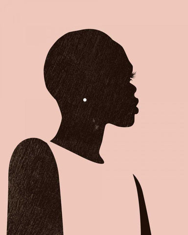 Pink Silhouette II Black Ornate Wood Framed Art Print with Double Matting by Parker, Jennifer Paxton