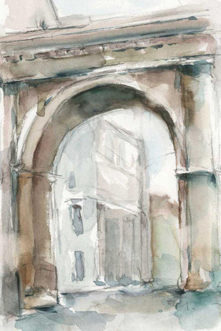 Watercolor Arch Studies III Black Ornate Wood Framed Art Print with Double Matting by Harper, Ethan