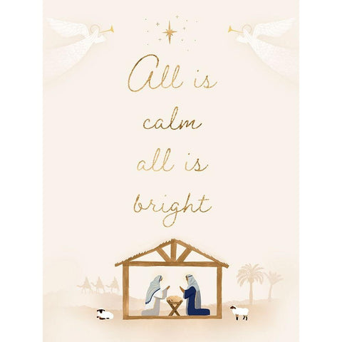 Away in a Manger II Black Modern Wood Framed Art Print by Barnes, Victoria