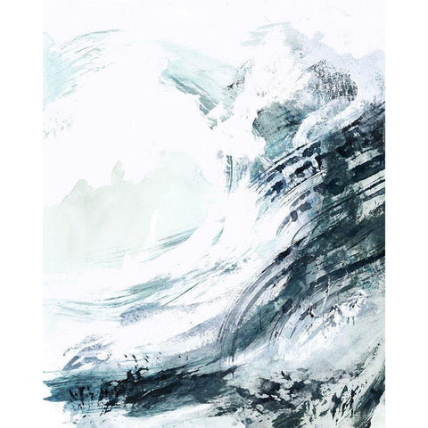 Blue Crest I Black Modern Wood Framed Art Print by Barnes, Victoria