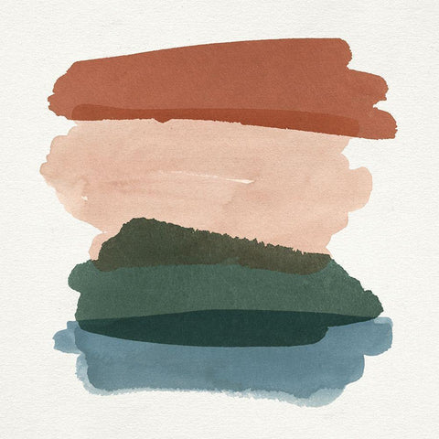 Land Meets Sea II Black Modern Wood Framed Art Print by Barnes, Victoria