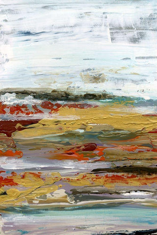 Marble Coast II Black Ornate Wood Framed Art Print with Double Matting by Bramma, Lila