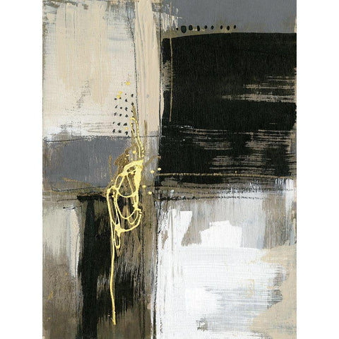 Neutral Divisions I Black Modern Wood Framed Art Print by Goldberger, Jennifer