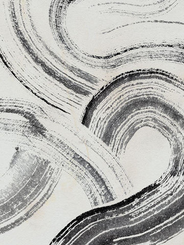Zen Flow I White Modern Wood Framed Art Print with Double Matting by Parker, Jennifer Paxton