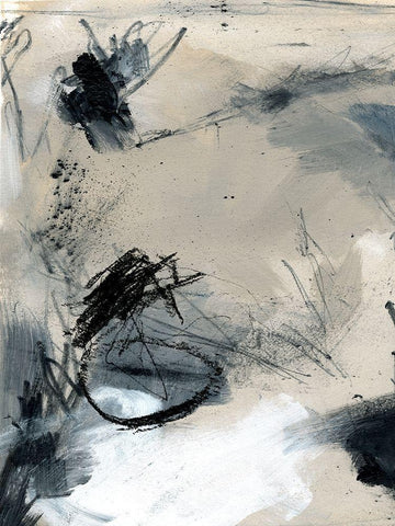 Scribble Abstract II White Modern Wood Framed Art Print with Double Matting by Parker, Jennifer Paxton