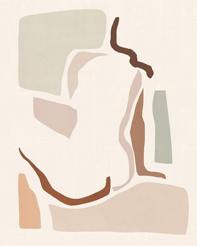 Lounge Abstract I Black Ornate Wood Framed Art Print with Double Matting by Barnes, Victoria