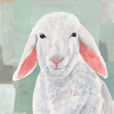 Cotton Ball I White Modern Wood Framed Art Print with Double Matting by Warren, Annie