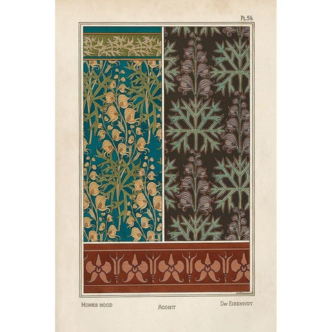 Nouveau Decorative V Black Modern Wood Framed Art Print by Vision Studio