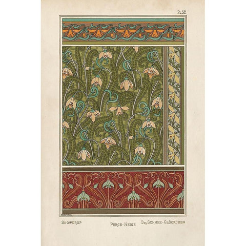 Nouveau Decorative VI Black Modern Wood Framed Art Print by Vision Studio