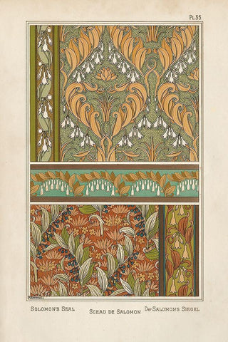 Nouveau Decorative VII Black Ornate Wood Framed Art Print with Double Matting by Vision Studio