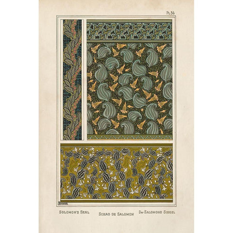 Nouveau Decorative VIII Gold Ornate Wood Framed Art Print with Double Matting by Vision Studio