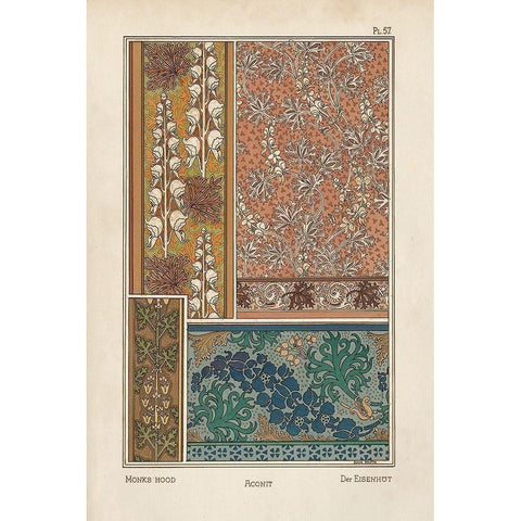 Nouveau Decorative X Gold Ornate Wood Framed Art Print with Double Matting by Vision Studio