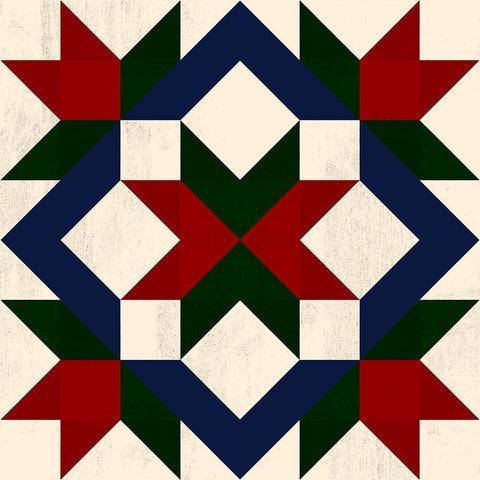 Christmas Barn Quilt I White Modern Wood Framed Art Print by Barnes, Victoria