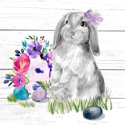 Bright Easter Bouquet II Black Modern Wood Framed Art Print by Parker, Jennifer Paxton