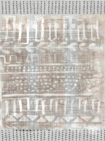 Traders Tapestry IV White Modern Wood Framed Art Print with Double Matting by Parker, Jennifer Paxton
