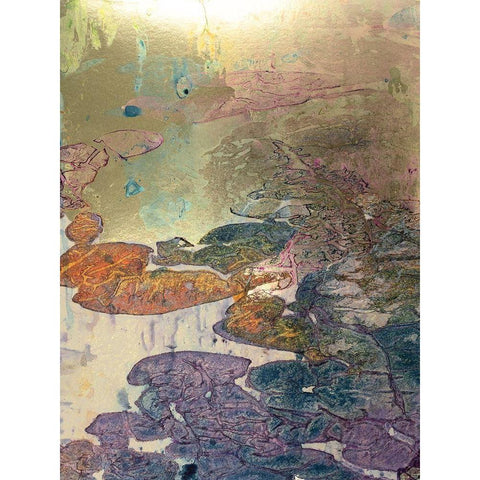 Monets Landscape III White Modern Wood Framed Art Print by Combs, Joyce