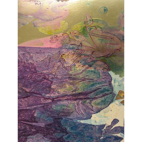 Monets Landscape V Gold Ornate Wood Framed Art Print with Double Matting by Combs, Joyce