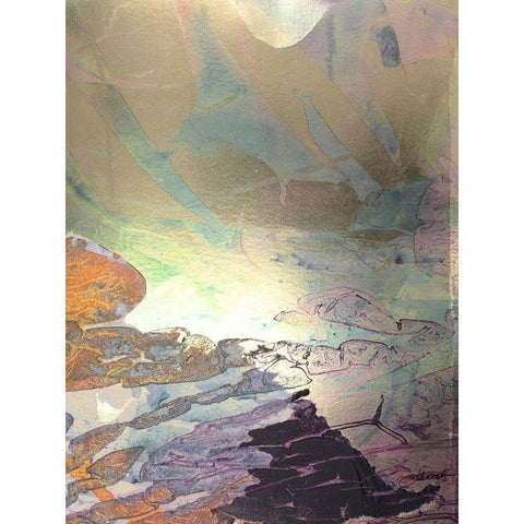 Monets Landscape VIII White Modern Wood Framed Art Print by Combs, Joyce