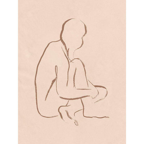 Sketched Pose I Black Modern Wood Framed Art Print by Barnes, Victoria