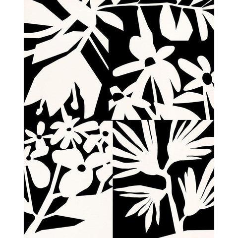Cut Out Fields I White Modern Wood Framed Art Print by Warren, Annie