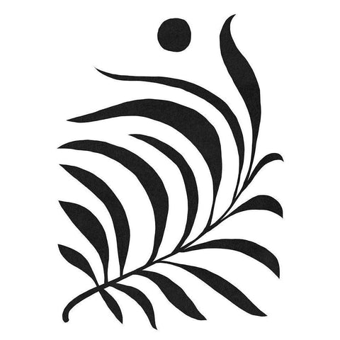 Matisse Fern II White Modern Wood Framed Art Print by Green, Jacob