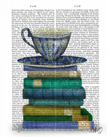 Teacup and Books White Modern Wood Framed Art Print with Double Matting by Fab Funky